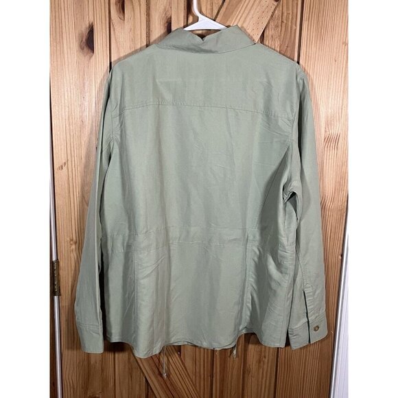 Coldwater Creek Light Green Women’s Modal Blend Tie Shirt Size XL - Picture 4 of 6